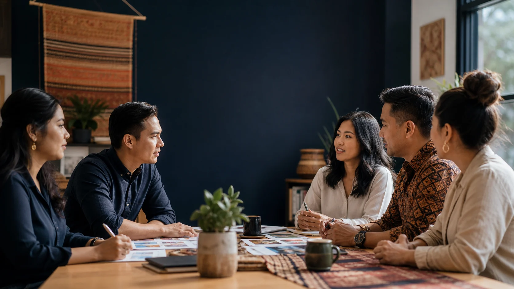 Southeast Asian nonprofit team collaborating on community programs