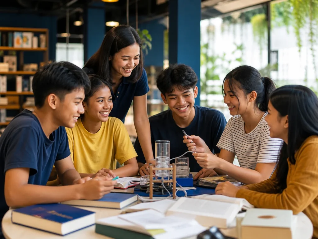 Youth learning with a community mentor