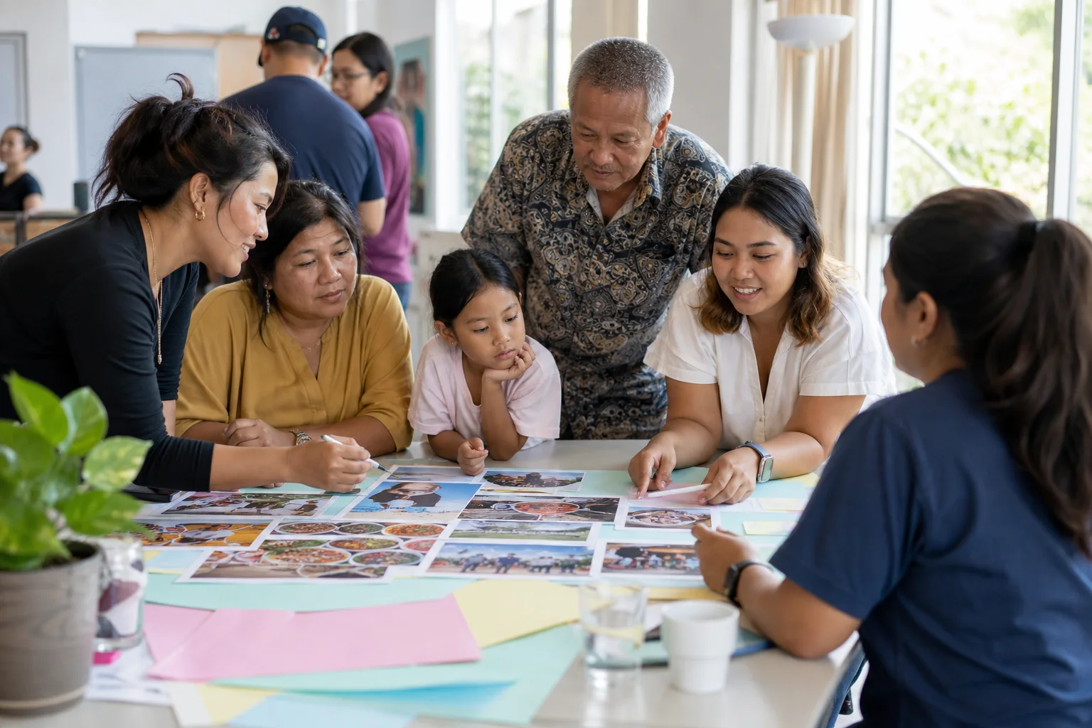 Southeast Asian families and staff shaping community programs together