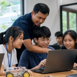 Youth learning practical AI skills