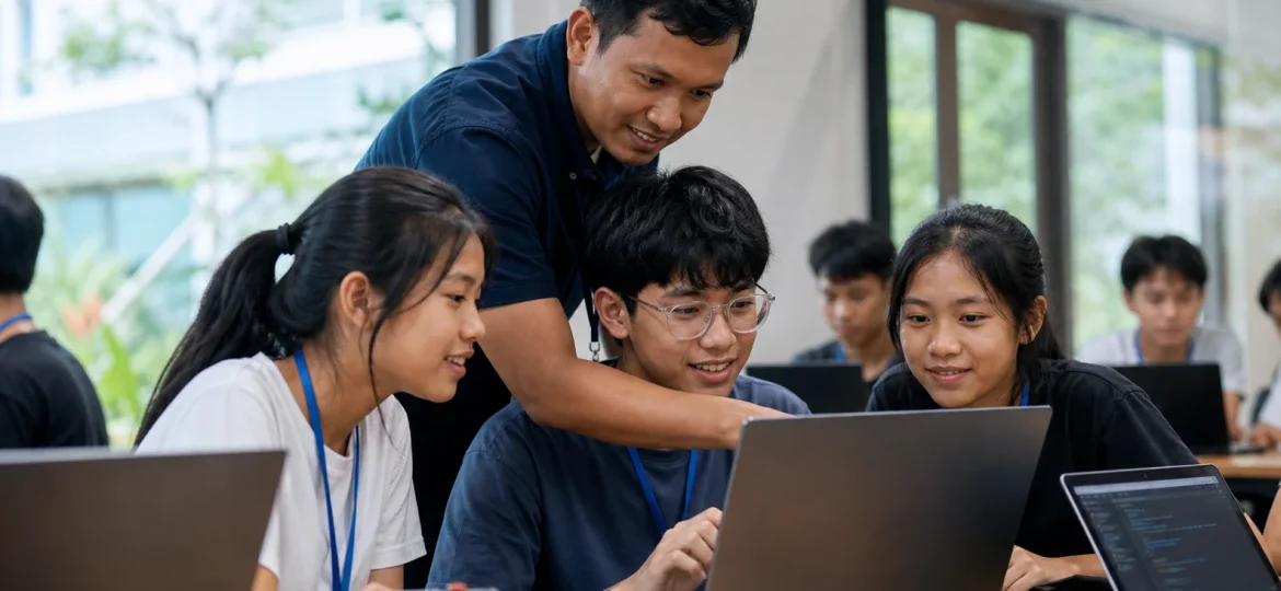 Youth learning practical AI skills