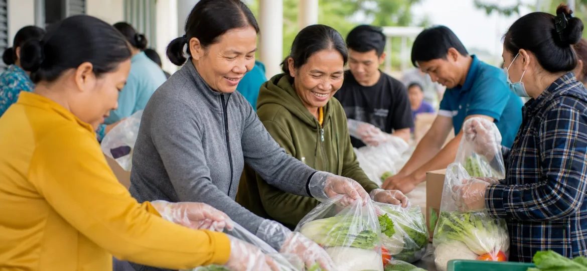 Community food distribution in Ninh Thuan